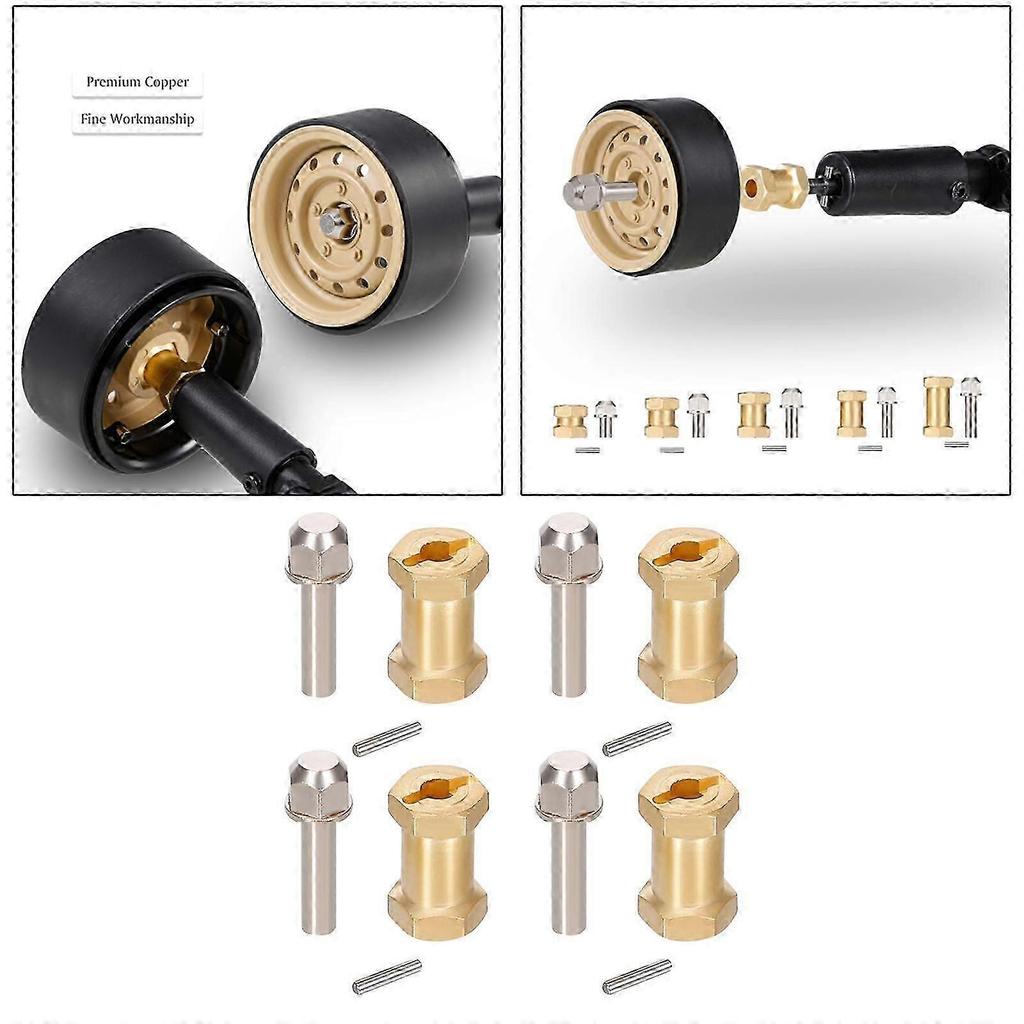 4 Peças Adaptador Hexagonal de Roda de 12mm Peças de Atualização Substitui Peças Acessórios para Axial SCX10 para HSP Trunk Acessórios DIY Peças de Reposição