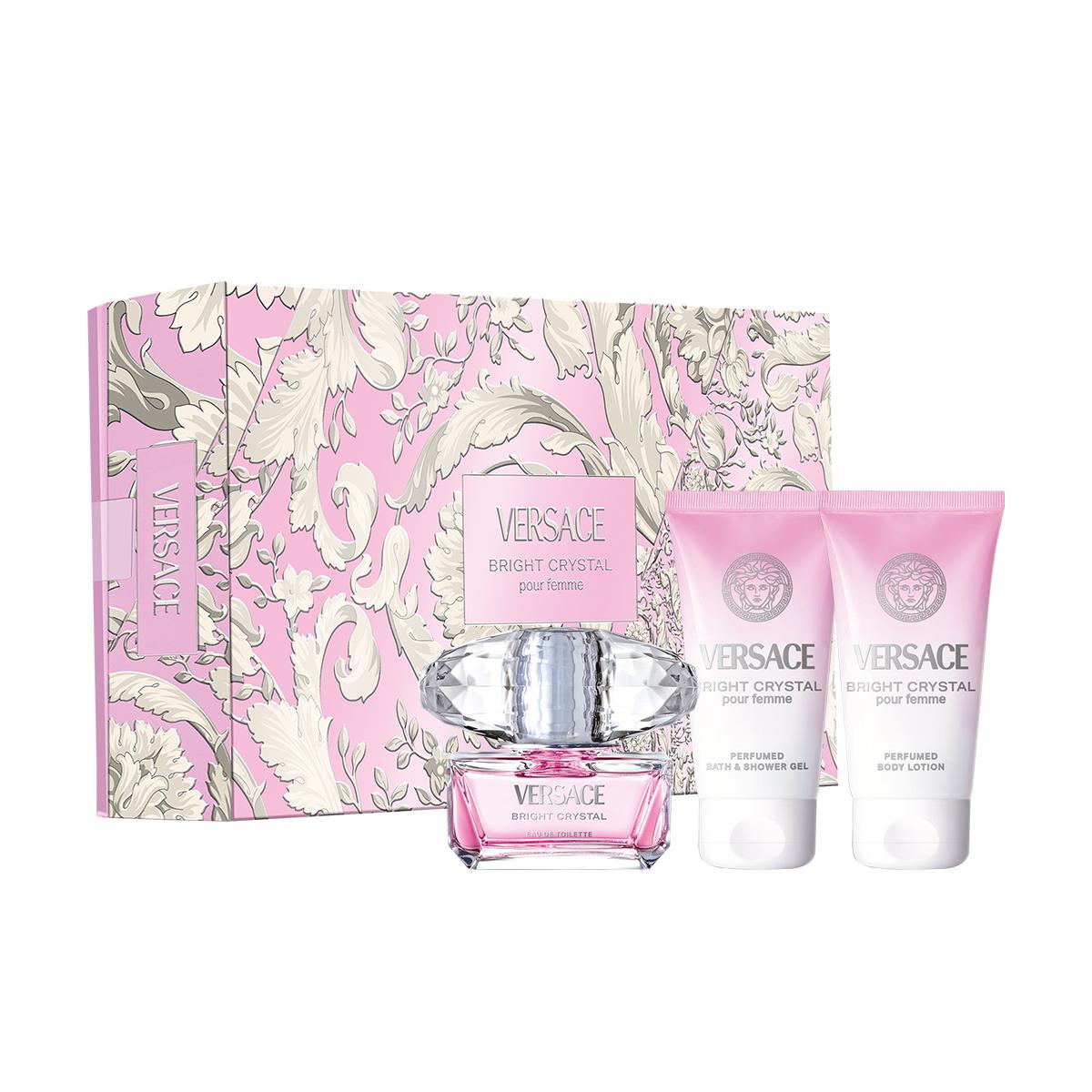 VERSACE Pink Diamond Crystal Eau De Parfum/Pink Diamond Gift Box Set Eau De Toilette Pink Brilliance Diamond Perfume Box