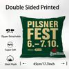 Beer P-Pilsner U-Urquell Pillow Case Square Double‑Sided Print Cushion Case For Sofa Home Bedchamber Decor Gift