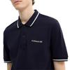 Coach Organic Cotton Striped Trim Short Sleeve Polo Shirt Men tops CBW44-RF2