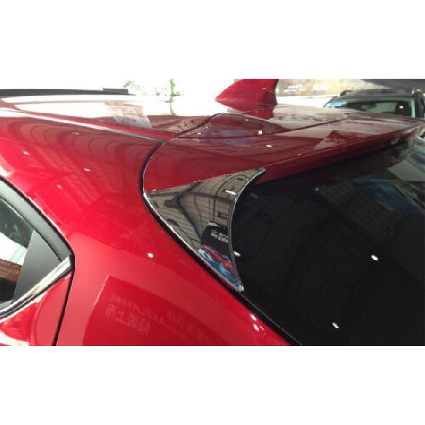 Rear Spoiler Trims For Mazda 3 Hatchback 2014-2018 Chrome Wing Accessories