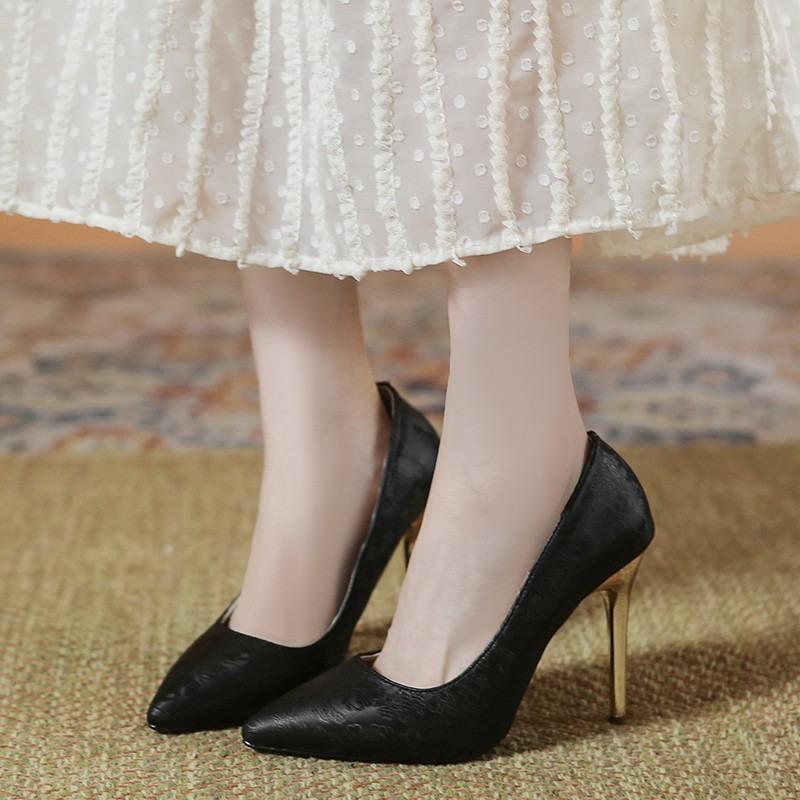 Large Size Women's Shoes Summer New High Heels Pointed Stiletto Fashion Simple Fashion Shoes Women