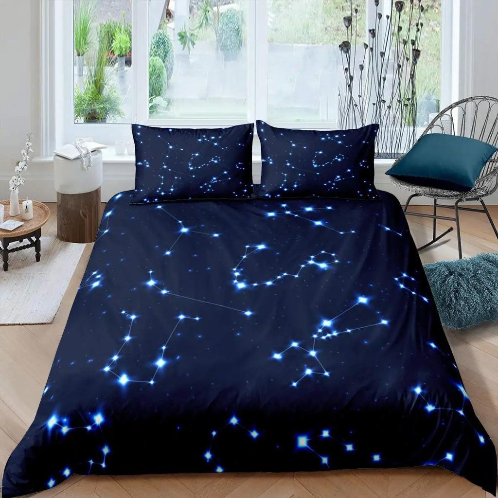 Comforter Galaxy 3D Printed Space Themed Bedding Set Kid Boy Galaxy Series Universe Pattern Polyester For Girl