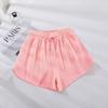 Women's Elastic Waist Wide Leg Shorts Loose Fit Sweatshorts Waffle Knit Medium Stretch Solid Color Summer Casual Loungewear Shorts