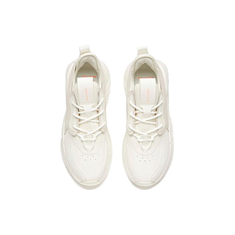 ANTA Chunky Sneakers Women's Low top Ivory White/Light Brown 922018803-6