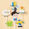 Children's Day Cupcake Toppers: Cute Cartoon Inserts - 61 Pieces