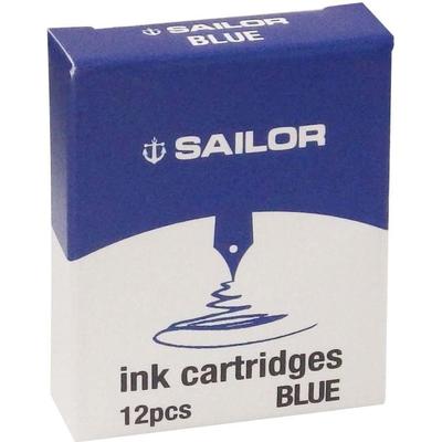 Sailor Aqueous Dye Ink Cartridges for Fountain Pen Blue (set of 12) 13-0404-140