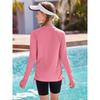 CHARMLEAKS Rash Guard for Girls Long Sleeve Swim Shirt UPF 50+ Sun Protection Teen Girls Swimsuit Athletic Shirts 7-16Y
