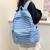 Niche design zebra pattern backpack for women, large capacity casual and versatile Korean version of simple schoolbag for women