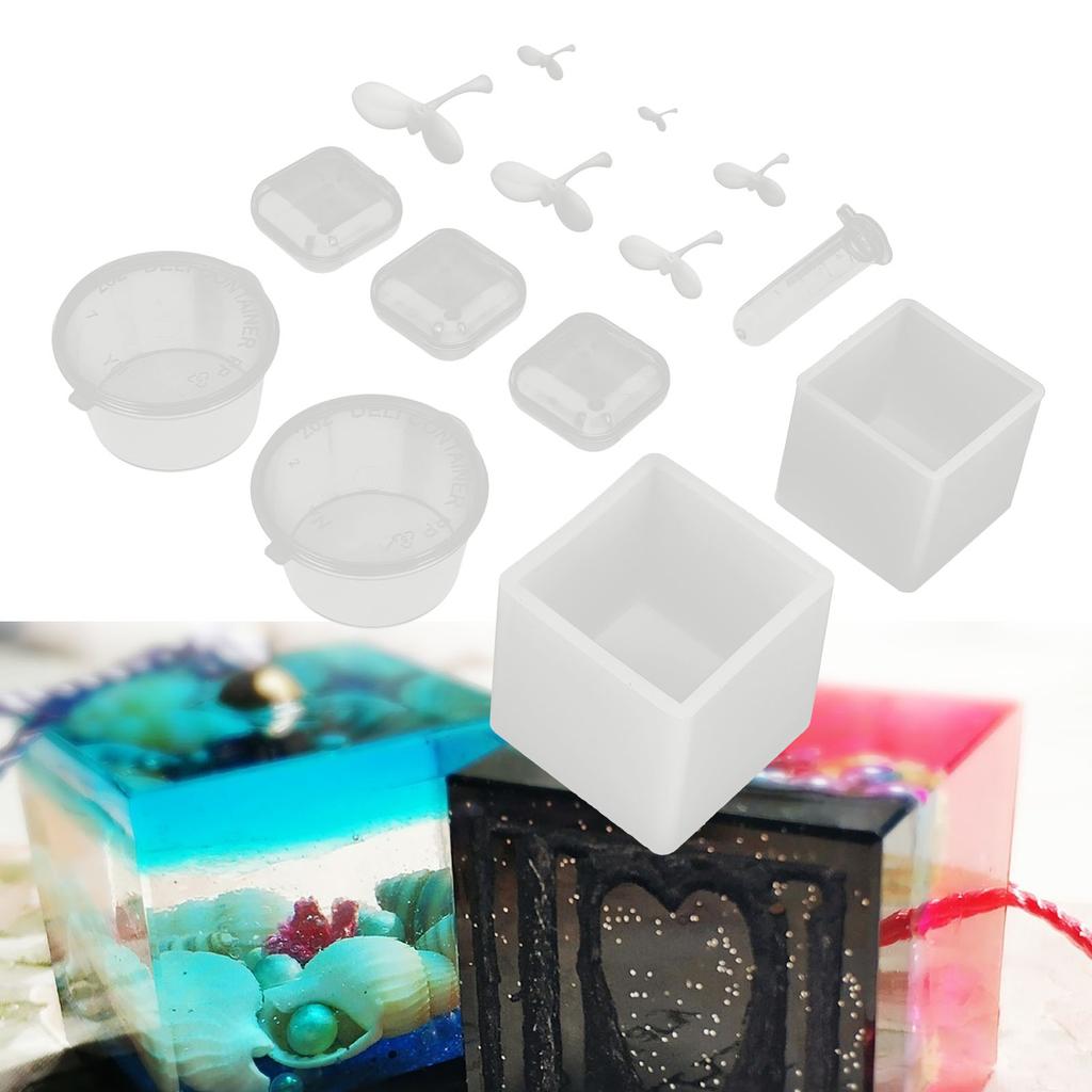 Silicone Mold Kit Casting Reusable DIY Craft Mould 2 Leaved Grass Making Tool Accessories