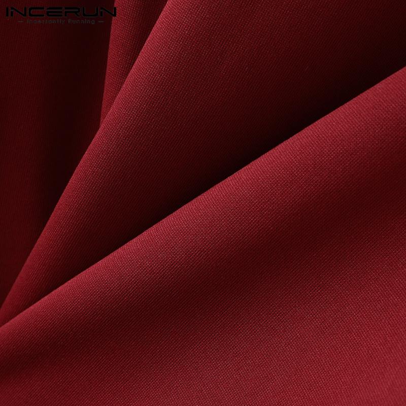 INCERUN Men Casual Eound Neck Long Sleeve Print Pullovers Sweatshirts