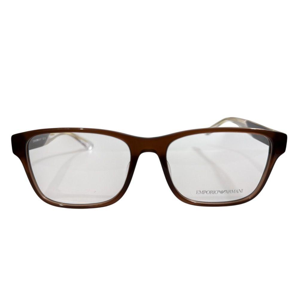 Used Good EMPORIO ARMANI Glasses EA3239F Brown Men's Old Clothes Used USED