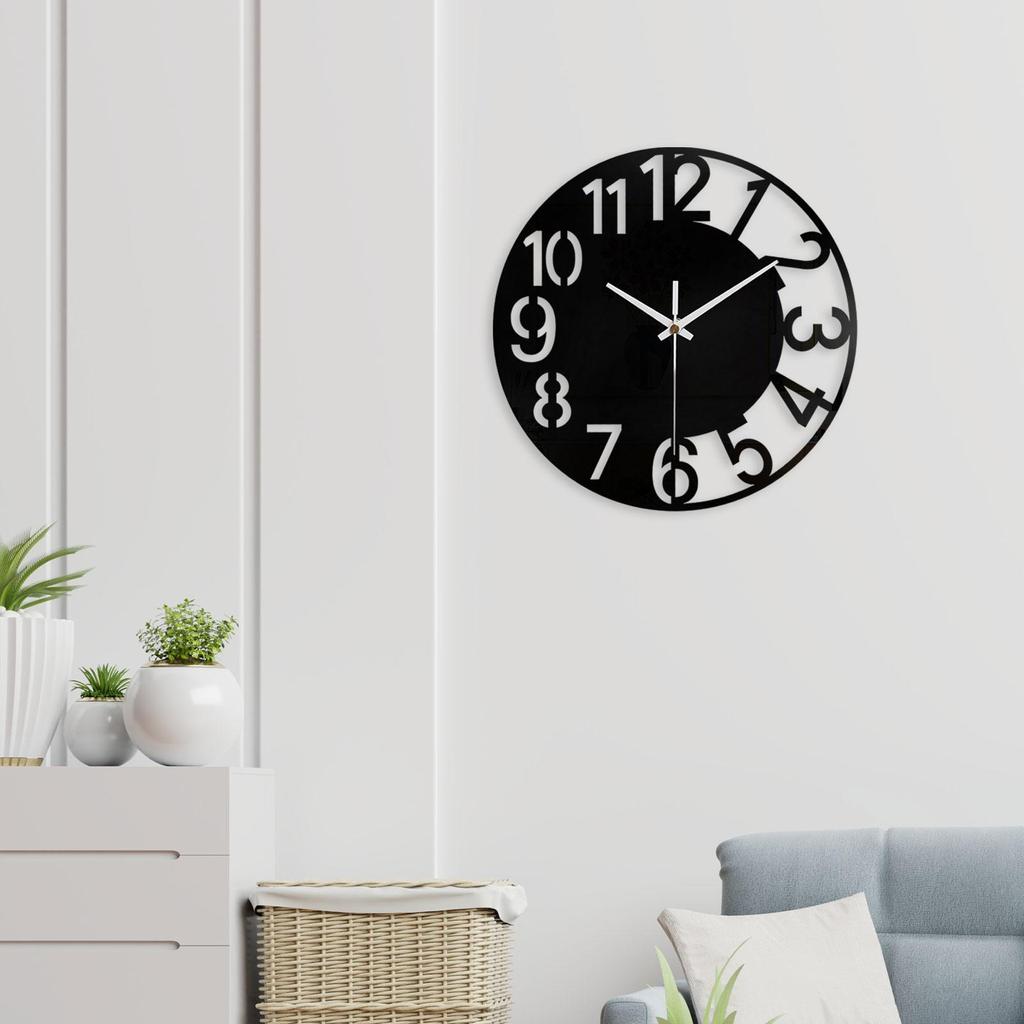 Acrylic Wall Clock Festival Gift Modern Style Creative Quiet Easy to Read Big Wall Clock for Bedroom Office Kitchen Hotel Decor