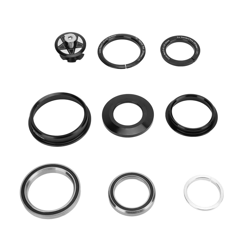 Bike Headset 44-55mm Aluminum Alloy Bike Headset with Sealed Bearings for 28.6mm Straight and Tapered Fork Steering Tube