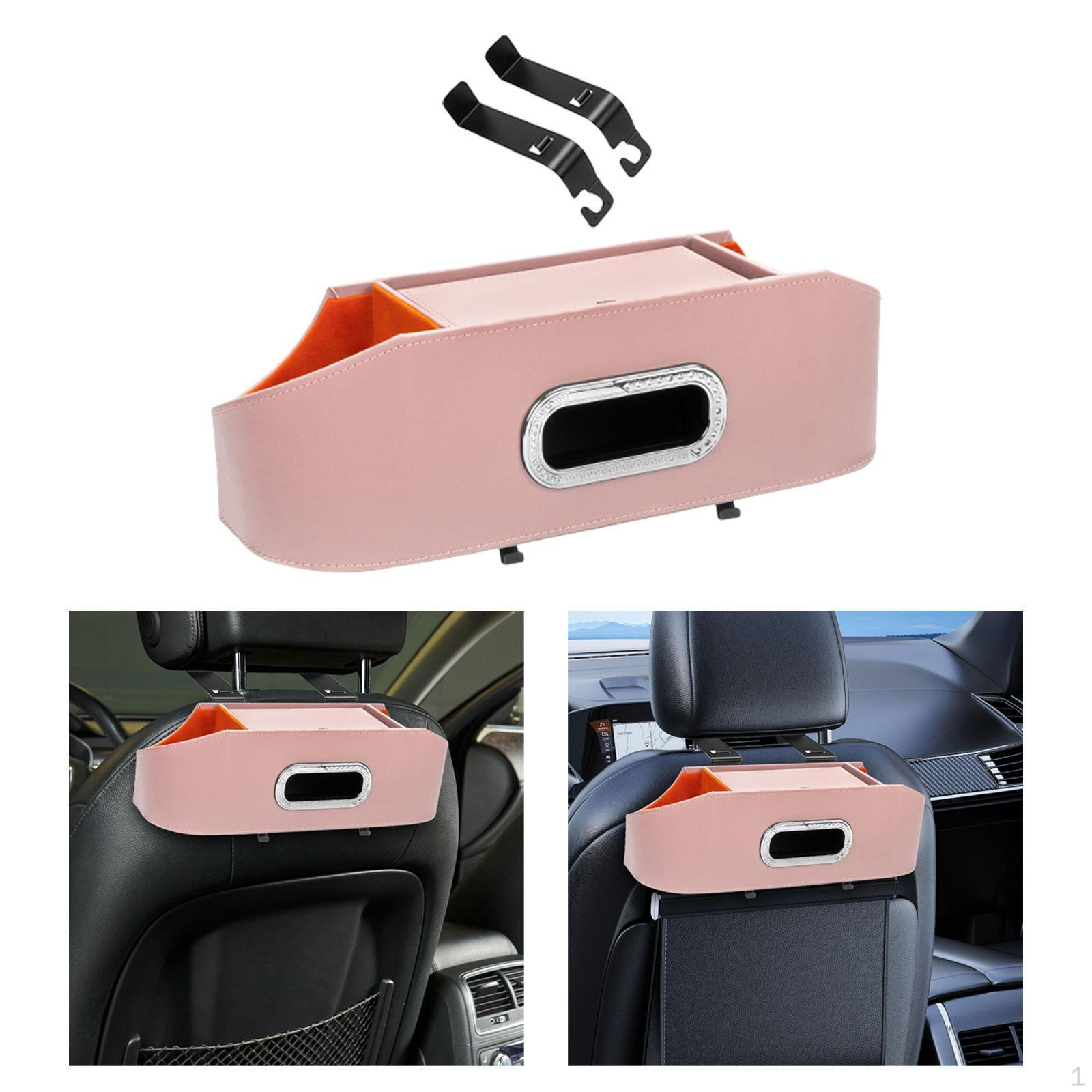 

Backseat Organizer for Cars with Hooks And Storage Compartments рожевий