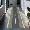 Hallway Runner Rug Urban Road Zebra Crossing Pattern Carpet Non-Slip Soft Easy Clean Durable City Space Entryway Home Decor Mat