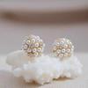 Silver Needle French Retro Flower Fairy Pearl Ball Earrings Female Super Fairy Temperament Versatile Personality Fashion Stud Earrings Jewelry