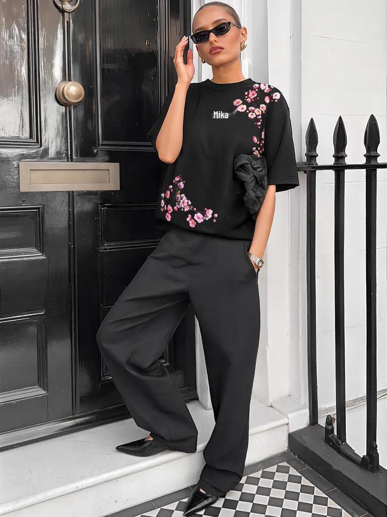 Women's Short Sleeve Raglan Cotton T-Shirt - Loose Fit Base Layer Top