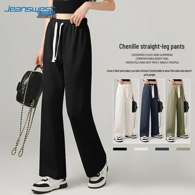 Jeanswest Women's Chenille Wide-Leg Casual Pants