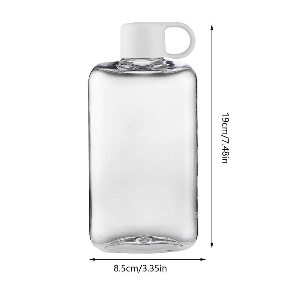 

Flat Water Bottle 500ml Portable Flat Leakproof Cup Rectangular Water Bottle For Freezer Juice Beverage Coffee Drink Camping белый
