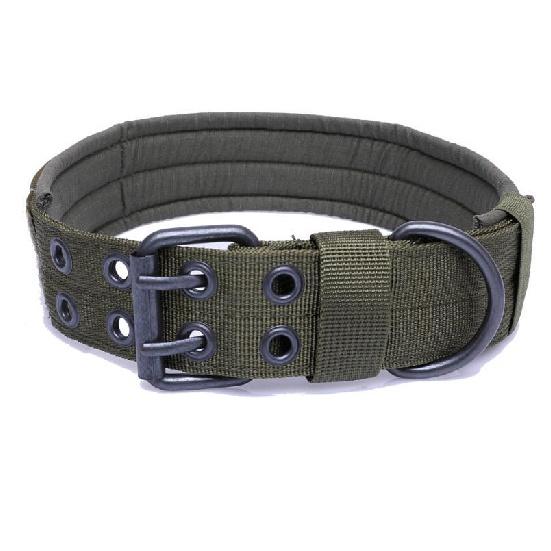 Tactical Military Adjustable Dog Training Collar Nylon Leash MetalBuckle M-XL