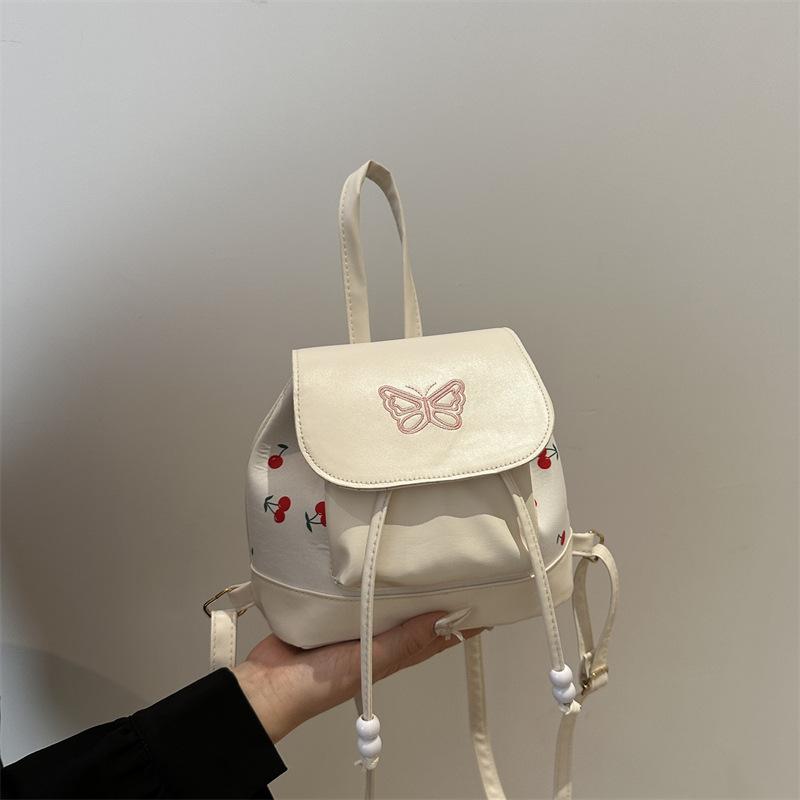 Backpack Girl 2025 Summer New Fashion Design Sense Niche Small Fresh Printing Light Cute Shopping Backpack
