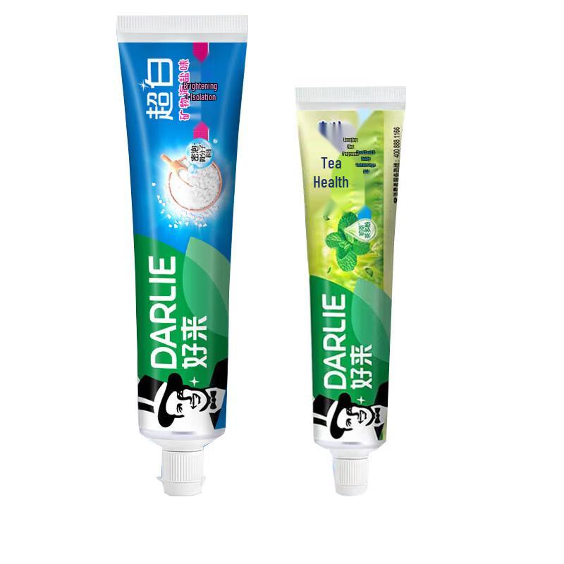Darlie Tea Care Longjing Mint & Super White Mineral Salt Toothpaste Duo