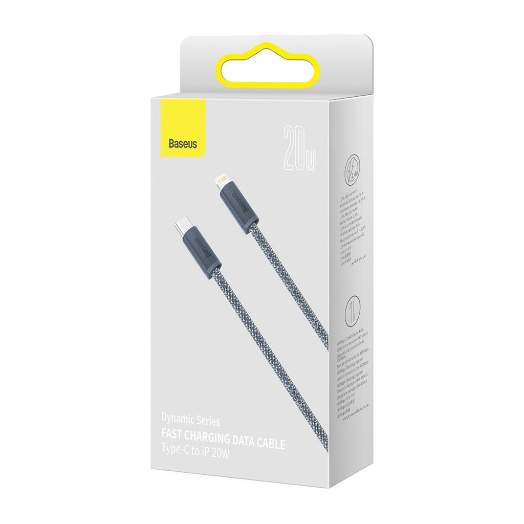 Cable for iPhone USBC Lightning Power Delivery 20W 2m Gray