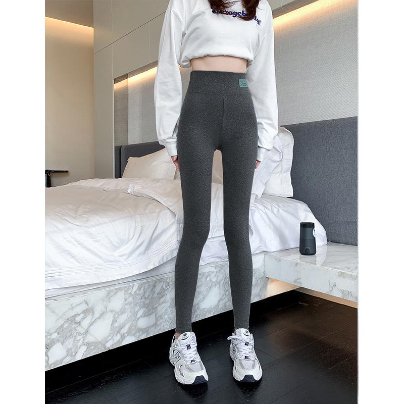 

Женские Леггинсы Большого Размера Серого Цвета на Флисе - Плотные, Теплые, Осенне-Зимний Стиль L [Suitable for 100-115 lbs]