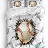 Baseball Round Rock Building Sports Bedding Set 3pcs Duvet Cover Pillowcase Kids Adult Quilt Cover Double Bed Set Home Textile