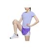 Nike One Quick-Dry Slim Fit Solid Color Casual Printed Sports Round Neck Short Sleeve T-Shirt Women Tops Purple DD0627-569