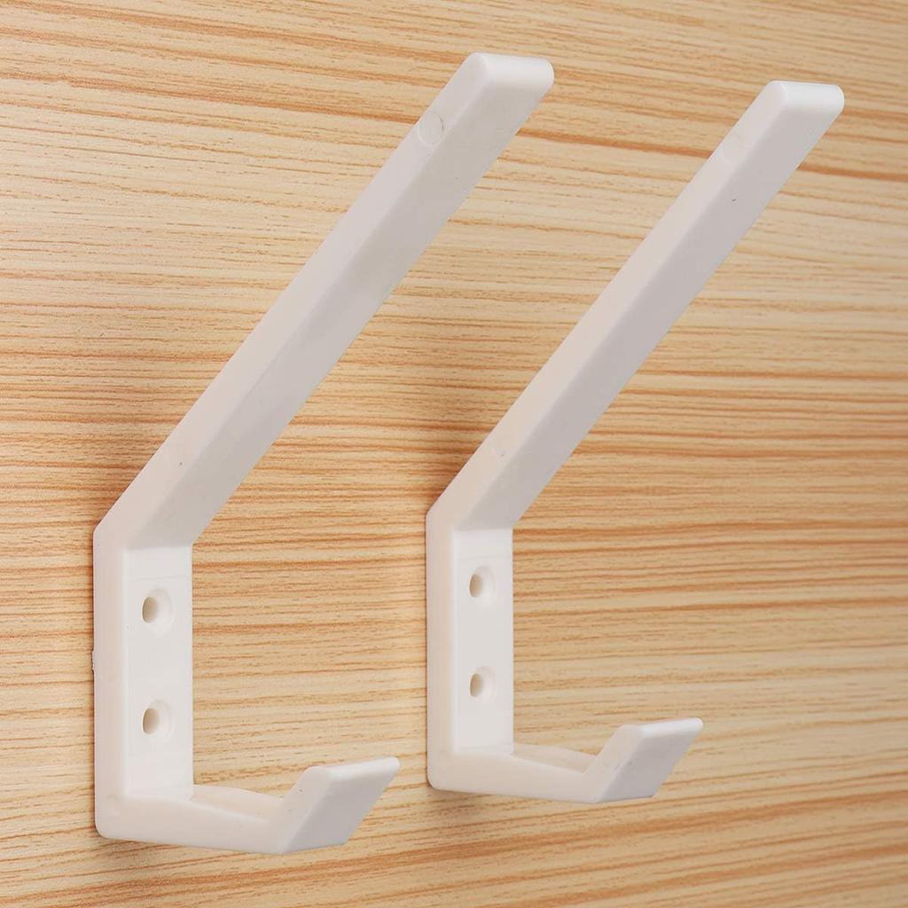 2PCS Helmet Holders Plastic Hanging Hooks Wall Mounted Hangers Hat Glove Bag Shoe Clothes Rack-Black