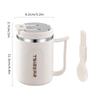 Leeseph Coffee Mug With Handle and Sealing Lid and Spoon, Stainless Steel Coffee Travel Mug Double Wall Leak Proof Cup