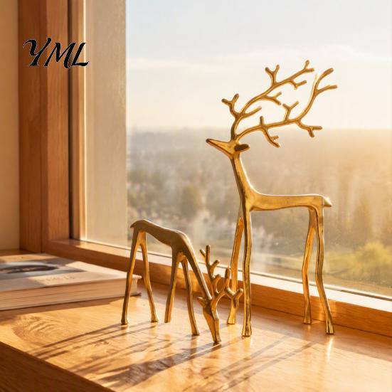 Elegante Saisonale Ornamente Weihnachts-Rentier-Statue, Kleine Hirsch-Skulptur Figur, Moderne Einzigartige Geschenke Feiertagsdekoration für Tischplatte, Kaminsims,
