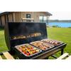 Garden Charcoal Grill Barrel With Chimney Shelves + Thermometer + Ash Pan Berdsen Bd-895 Black