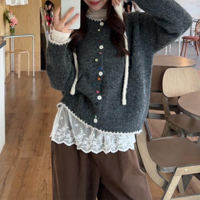 Sweet Wind Niche Age-reducing Temperament Long-sleeved Sweater Cardigan Women's New Autumn Thin Versatile Loose Top