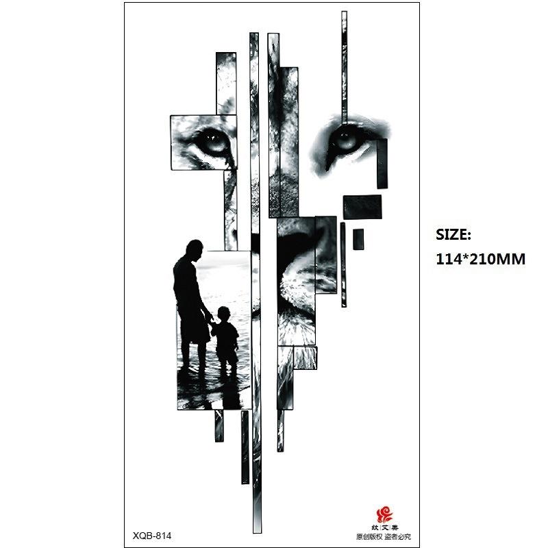 Men'S Auspicious Animal Hand-Painted Color Temporary Waterproof Tattoo Sticker Simulation Tattoo Sticker