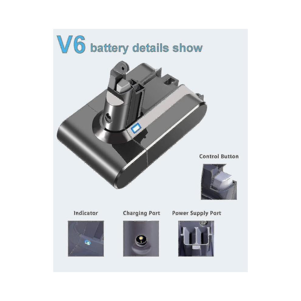 For Dyson V6(dc62) Vacuum Cleaner Battery 21.6v 4.0ah