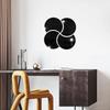 4pcs Semi-circle Mirror Wall Stickers Acrylic Decal DIY Self-adhesive Mirror Art Wall Decoration Office Background Wall Decor