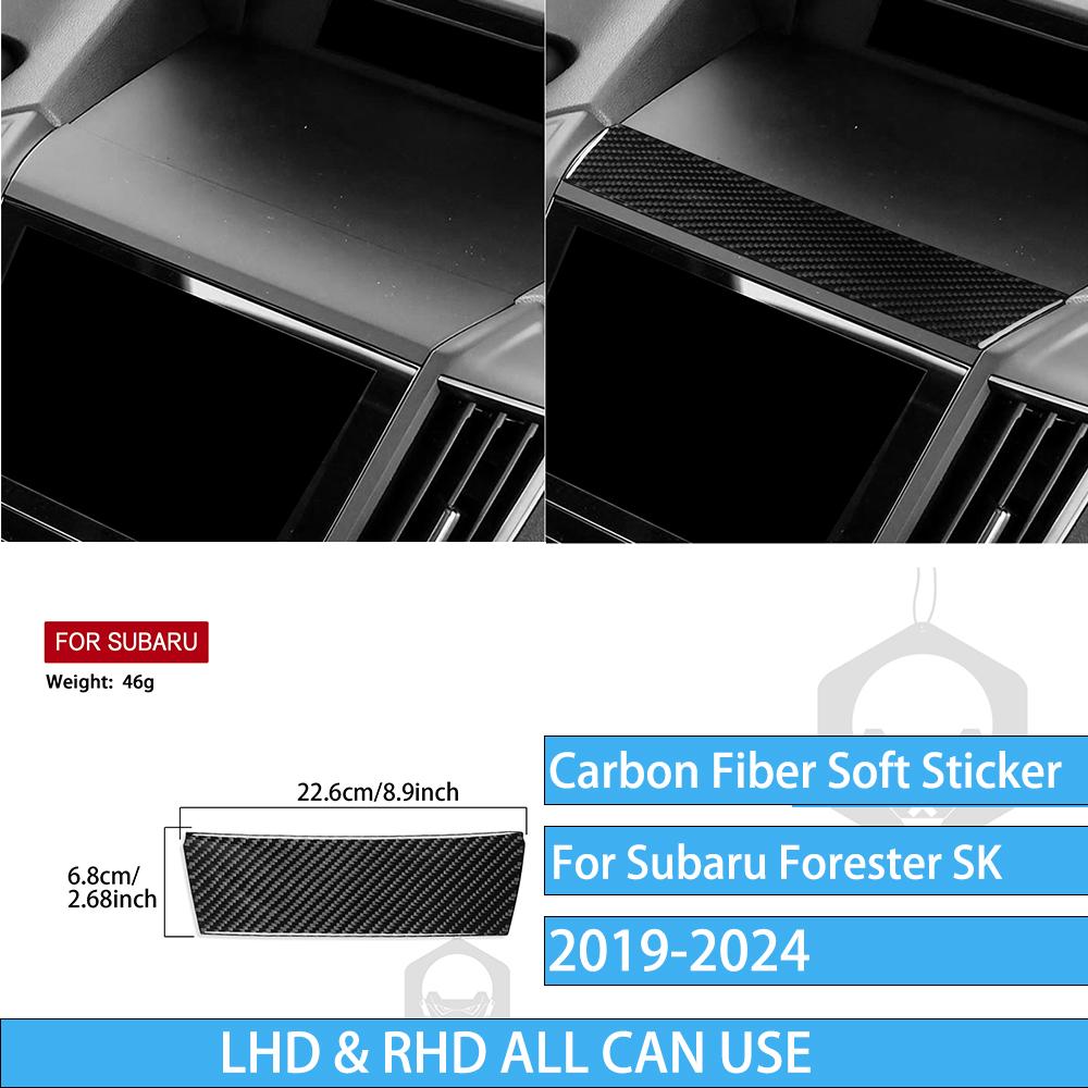Real Carbon Fiber Car Accessories Gear Air Vent Set Trim Cover Soft Sticker For Subaru Forester SK      2024