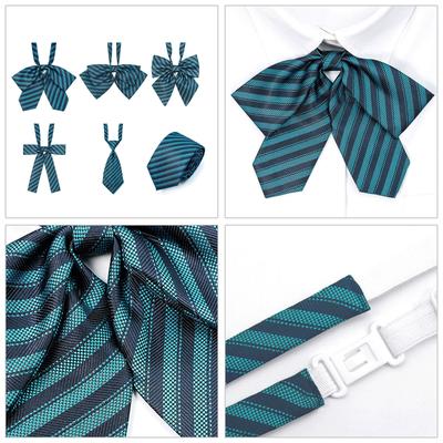 Einheitliche Fliege für Oberstufenschulmädchen-Uniform Klassische Schnurfliege Preppy-Look Verstellbare Fliege Krawatten