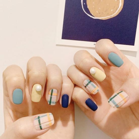 Matowe naklejki na paznokcie Pełna okładka w stylu japońskim Manicure Tip Decor