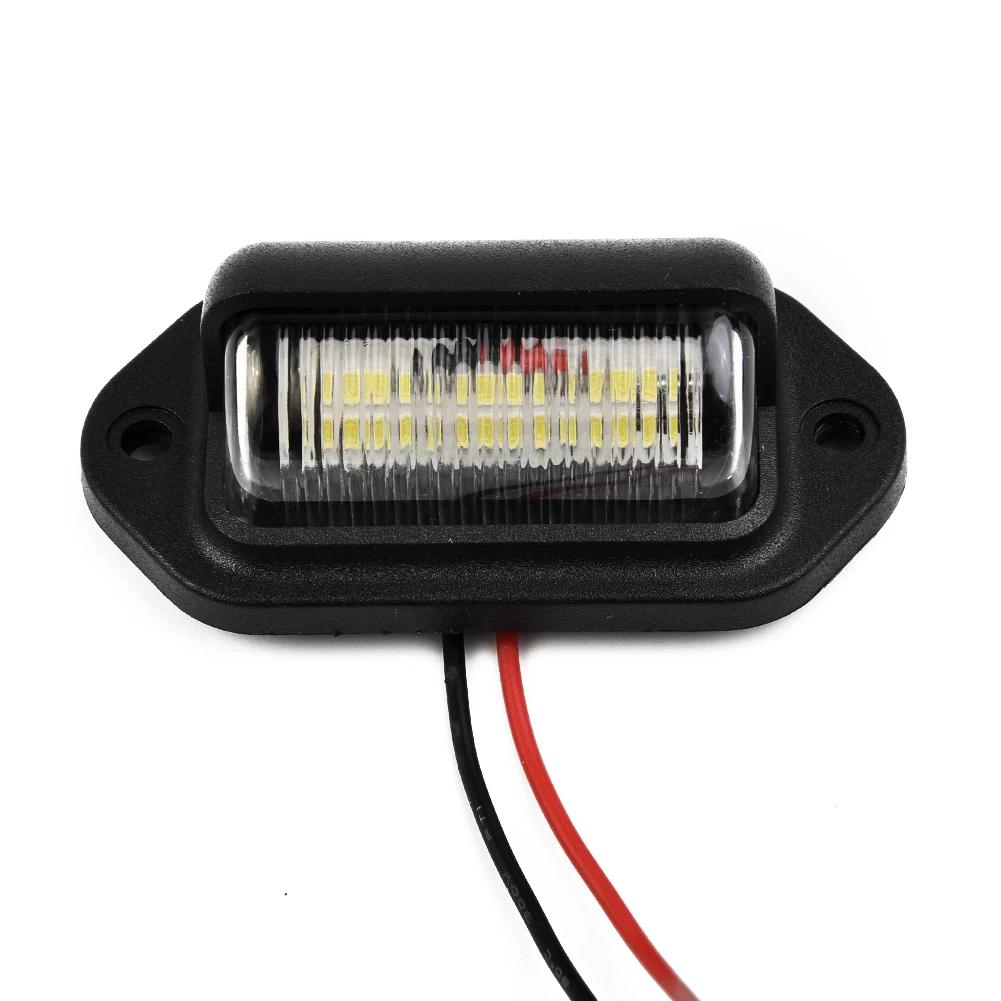 LED License Plate Lights Light 12V Replacement 2 Wire Set Trailer 6-LED Truck 6000k Accessories Useful Boat Waterproof