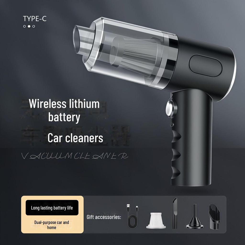 Dual-purpose Car Vacuum Cleaner: Portable, Wireless, Wet and Dry, Easy-to-Use Mini Cleaner for Home and Car.