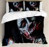 Scary Horror Movie Duvet Cover Set Dark Terror Killer Bloody Bedding Set Horrible Halloween Quilt Cover Single/Double/King Size