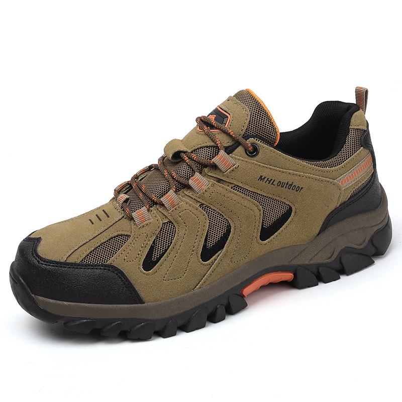 New outdoor large size spring and autumn hiking shoes hiking waterproof and non-slip low-top shoes men's travel shoes