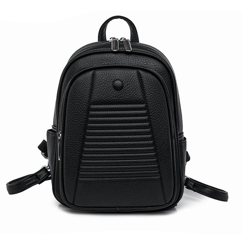 Korean Version Multifunctional Backpack New Texture Women's Bag PU Leather Versatile Fashion Trend Casual Women's Small Backpack Trend