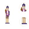Christmas Nutcracker Soldier Collectible Mantel Shop Window Home Desktop Figurine Party Decoration with Music and Light Elegant