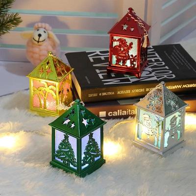 Weihnachtssimulation Holzhaus Lichter Weihnachtsbaum Dekoration Hüttenlichter Desktop-Ornamente Weihnachtsbaumschmuck