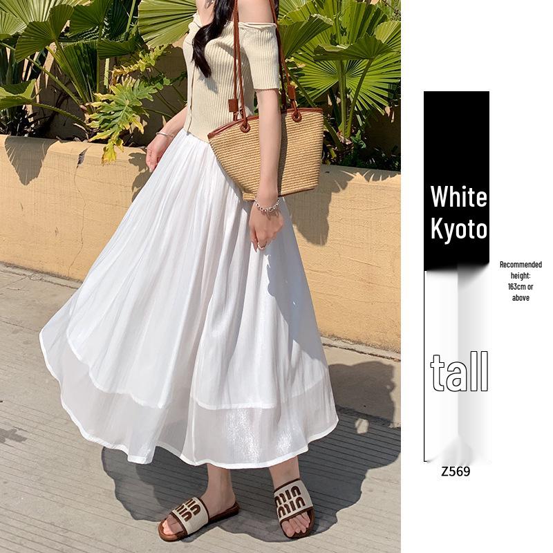 

Женская переливающаяся юбка миди А-силуэта из марли, коллекция весна/лето 2025 M [96-110 jin]